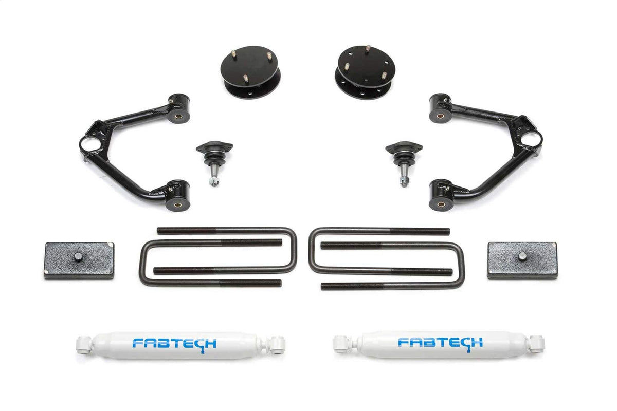 Fabtech K1126 Budget Lift System w/Shock 3.5 In. Lift Incl. Performance Shocks Budget Lift System w/Shock