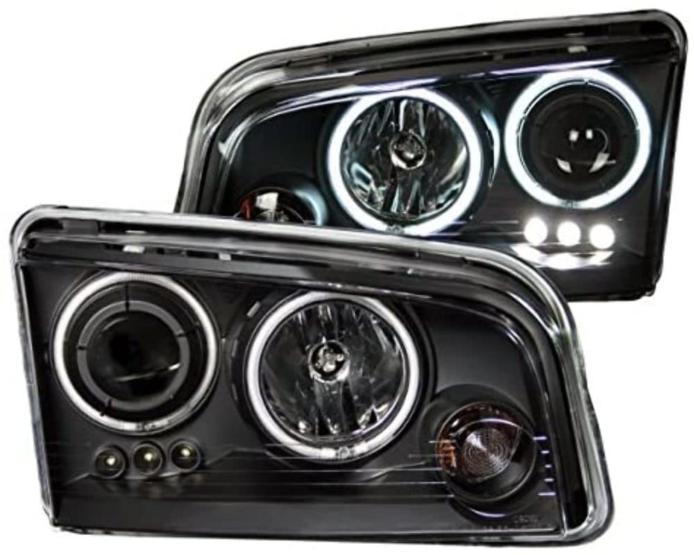 ANZO USA 121218 Projector Headlight Set w/CCFL Halo-Black