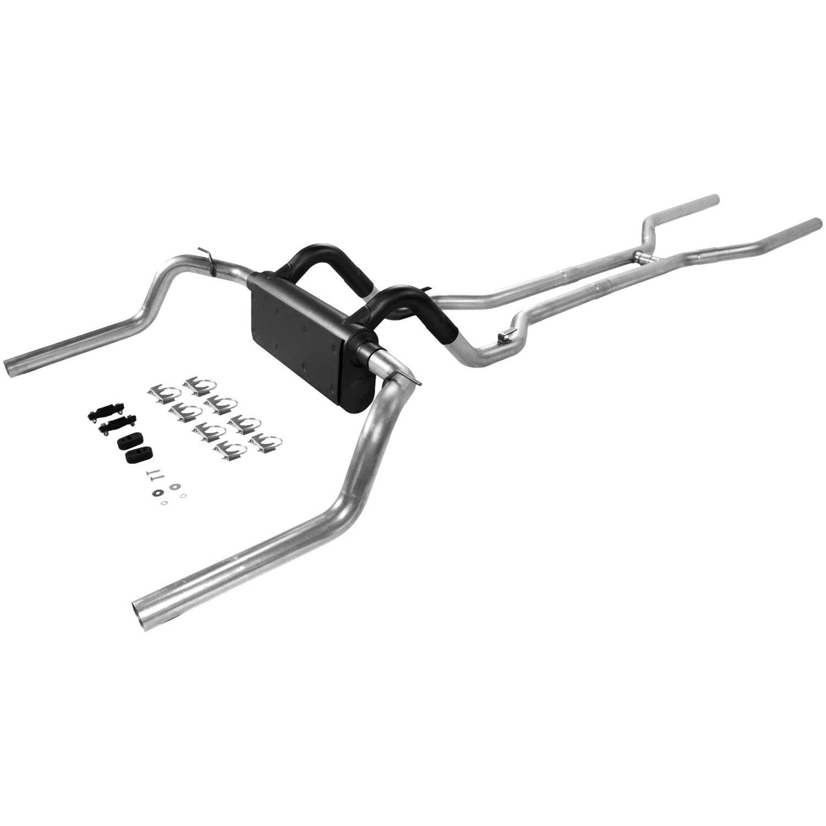 Flowmaster 17104 American Thunder Crossmember-Back Exhaust Kit 2.5 Inch Aluminized Steel Compatible with 1967-1974 Chevy Camaro, Pontiac Firebird and 1968-1974 Chevy Nova with V8 engine