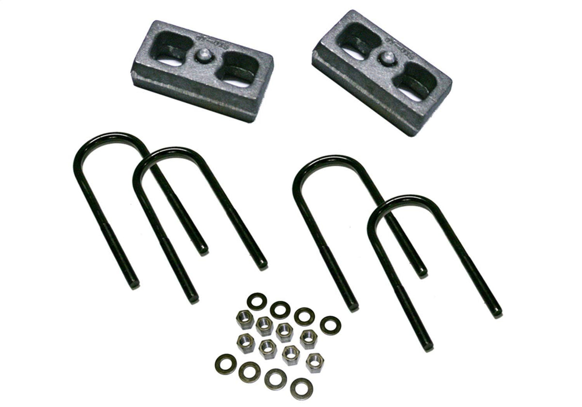 RealTruck SUPERLIFT SUSPENSION 1.5" Block Kit for Ford F-250/F-350 | Rear Lift Blocks, U-Bolts, & Hardware | 9316 | Fits 1999-2010 Ford F-250/F-350 4WD with 3 7/8 AxleTube w/Top Mounted Overload Leaf