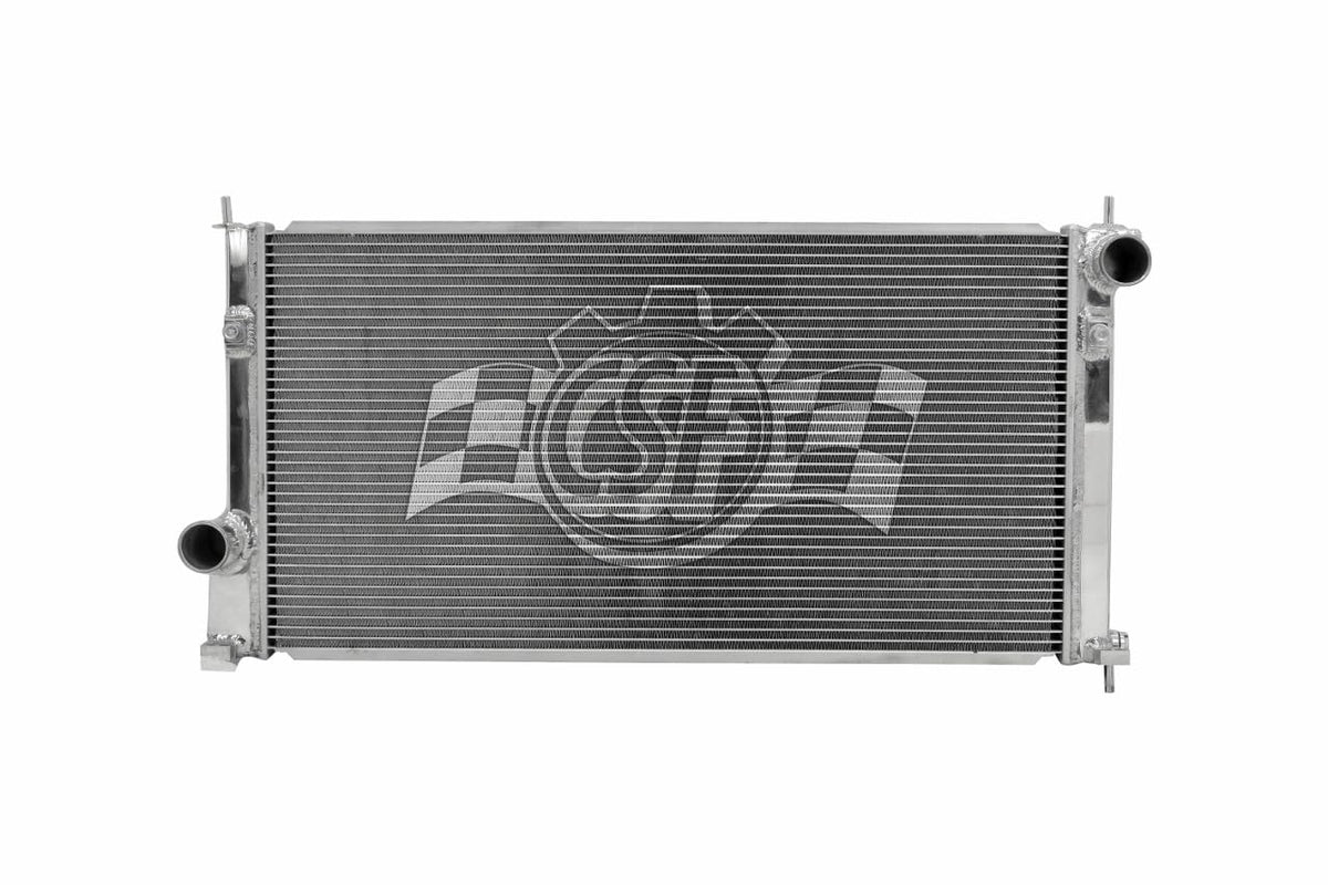 CSF Radiator, 25.563 in W x 1.438 in D, Single Pass, Passenger Side Inlet, Driver Side Outlet, Aluminum, Polished