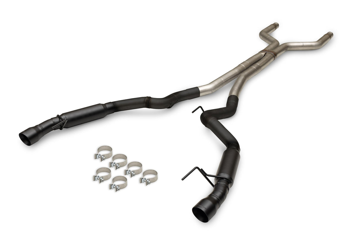 Flowmaster 818161 Outlaw Series Cat-Back Exhaust Kit 3 Inch 409 Stainless Steel with 4 Inch Black Dual Tips Compatible with 2024 Ford Mustang GT 5.0L Coyote and 2.3L EcoBoost
