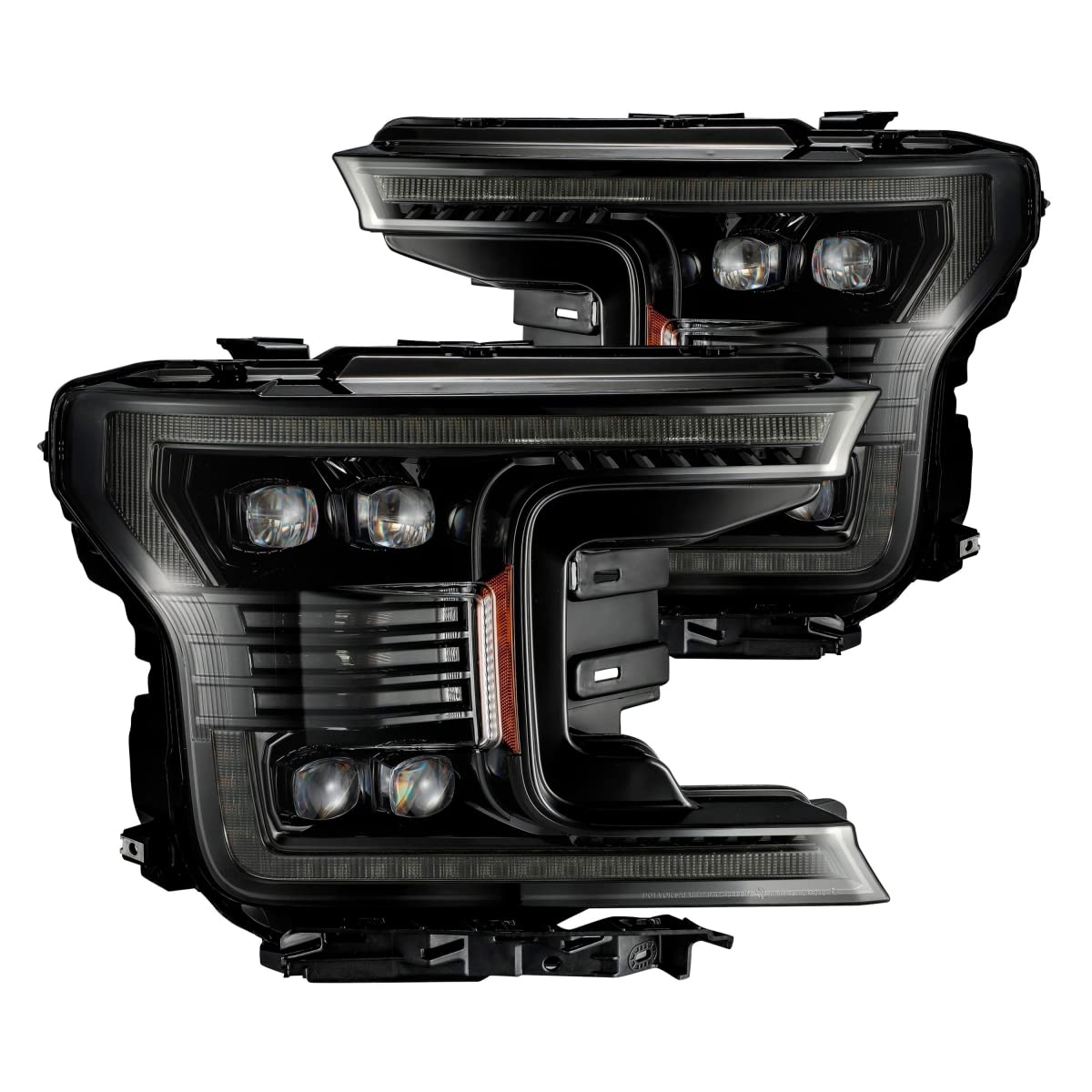 AlphaRex 18-20 Ford F-150 NOVA LED Proj Headlight Plank Style Alpha Blk w/Activ Light/Seq Signal/DRL