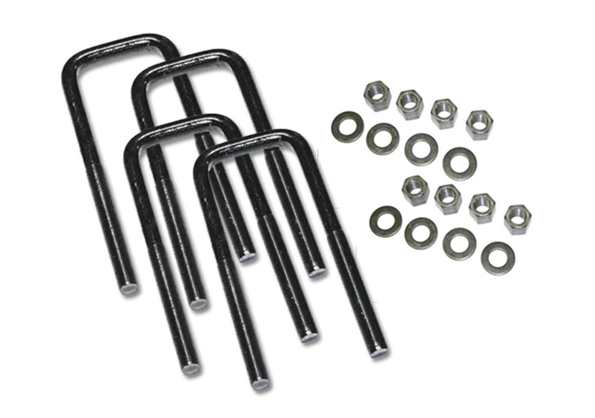 RealTruck SUPERLIFT SUSPENSION U-Bolt Kit | Square U-Bolts 9/16 x 2-1/2 x 13 | 10524 | 4 Pack of U-Bolts with Hardware