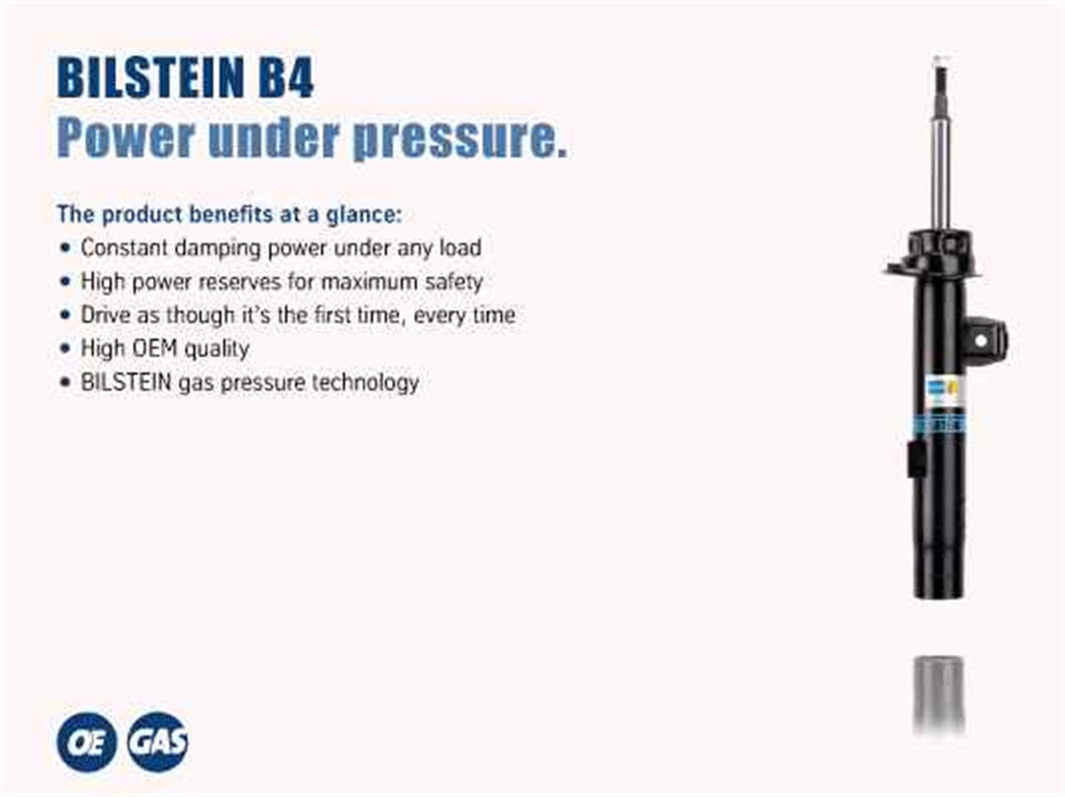 Bilstein 24-166522 Single Rear B4 OE Replacement DampMatic Suspension Shock Absorber Fits 2007 2014 C-Class - Self-Adjusting Damping Control