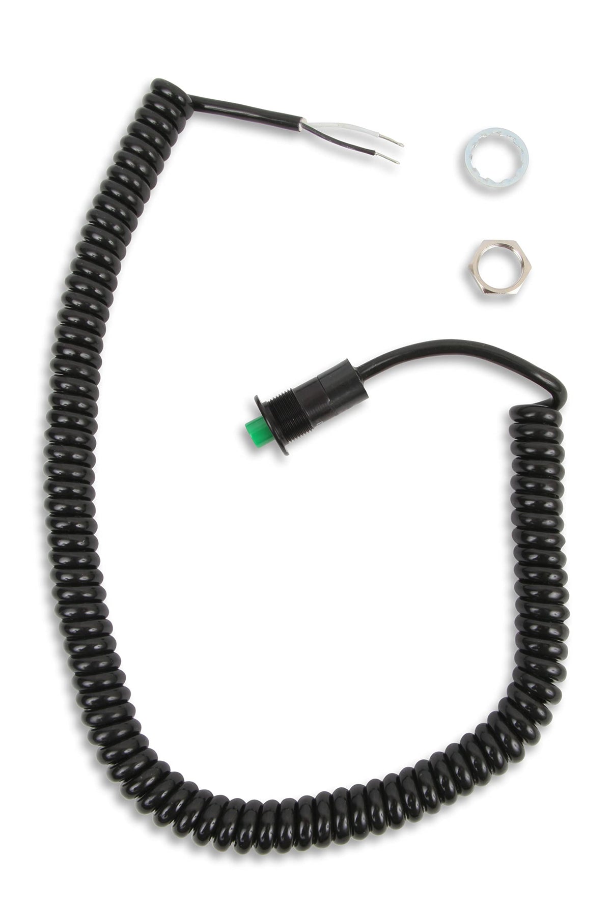 B&M 46003 Remote Actuator Button with Spiral Cord, Green
