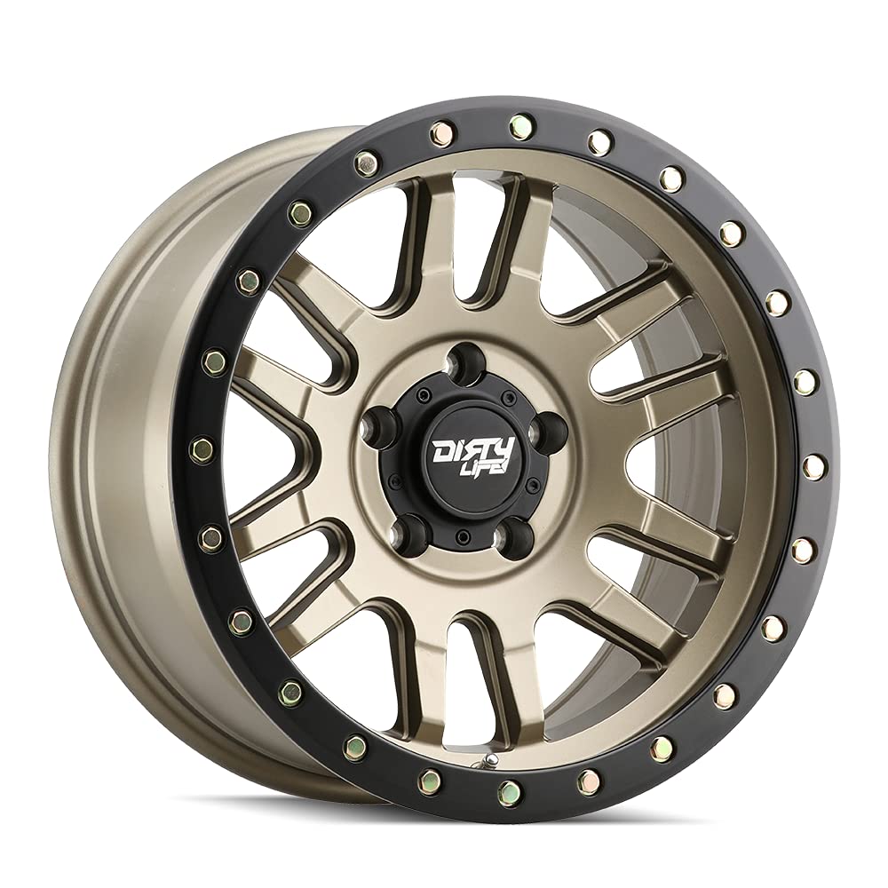 CANYON PRO 17x9, Bolt Pattern: 5x5/, Offset: -12, SATIN GOLD W/SIMULATED RING, set of 1