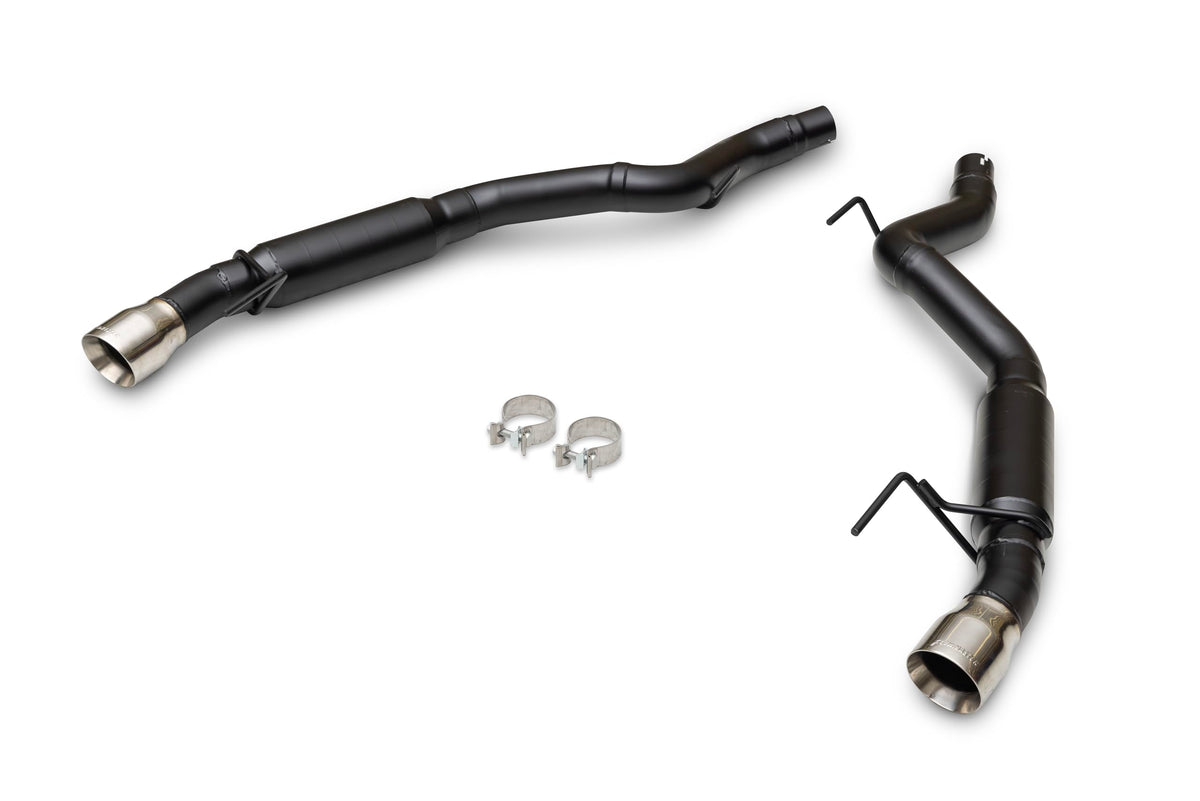 Flowmaster 818163 Outlaw Series Axle-Back Exhaust Kit 3 Inch 409 Stainless Steel with 4 Inch Polished Tips without Valves Compatible with 2024 Ford Mustang GT 5.0L Coyote and 2.3L EcoBoost