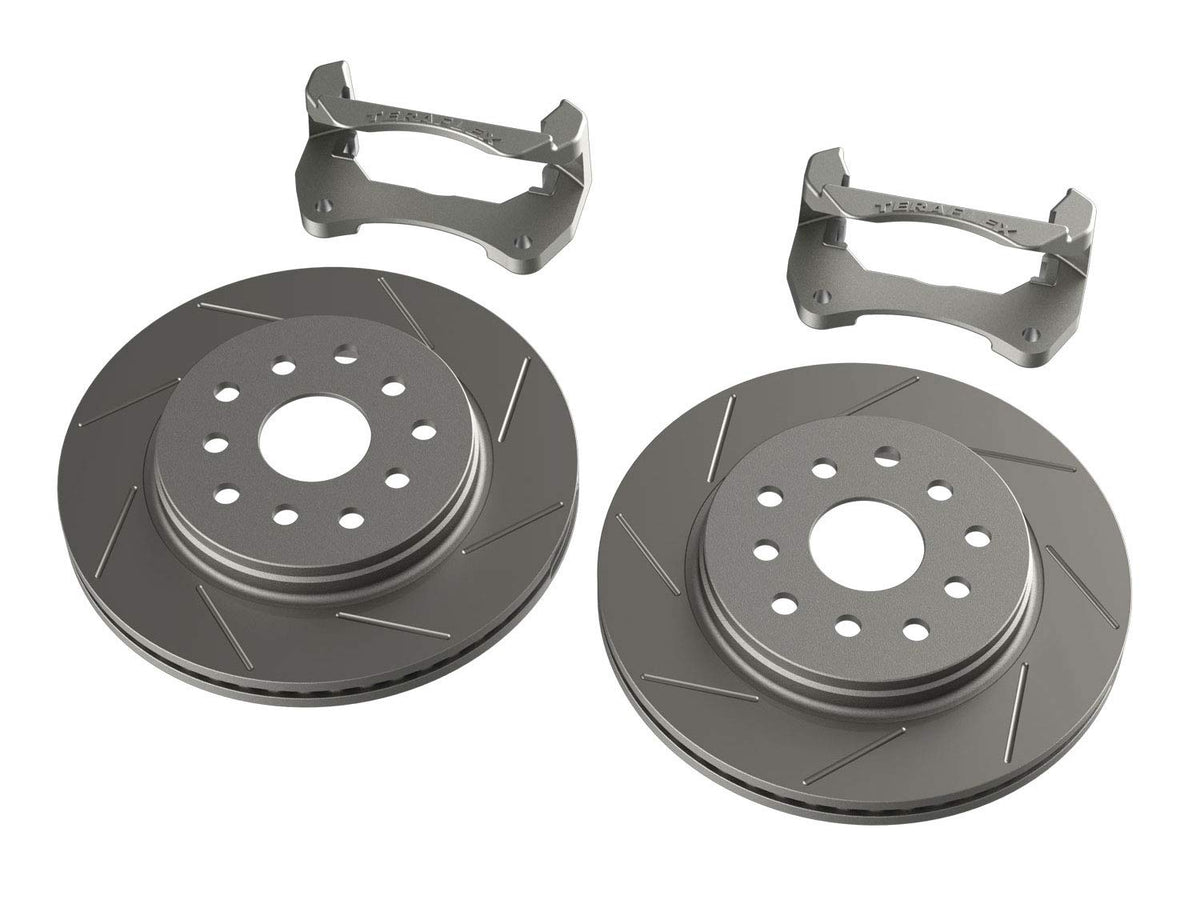 TeraFlex 4303490 Brake Kit (JK Front Performance Rotor Kit with Slotted Rotors)