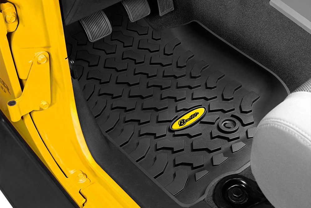 Bestop 51500-01 Jeep Molded Floor Mat Liners Front Black