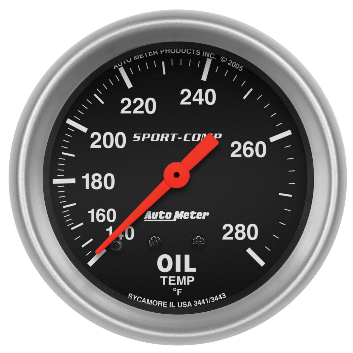 AUTO METER 3441 Sport-Comp Mechanical Oil Temperature Gauge