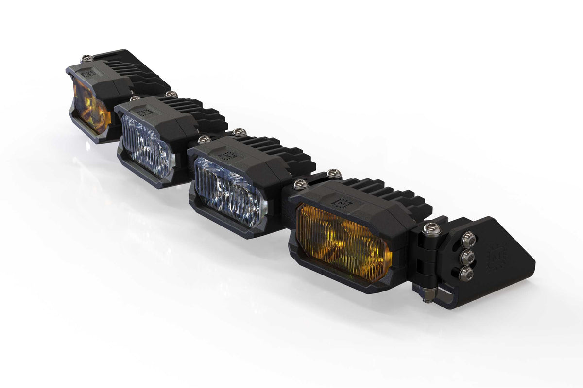 Morimoto Single-Row BangerBar Light Bar: (4 Pod / 16") (HXB Power - White/Yellow)