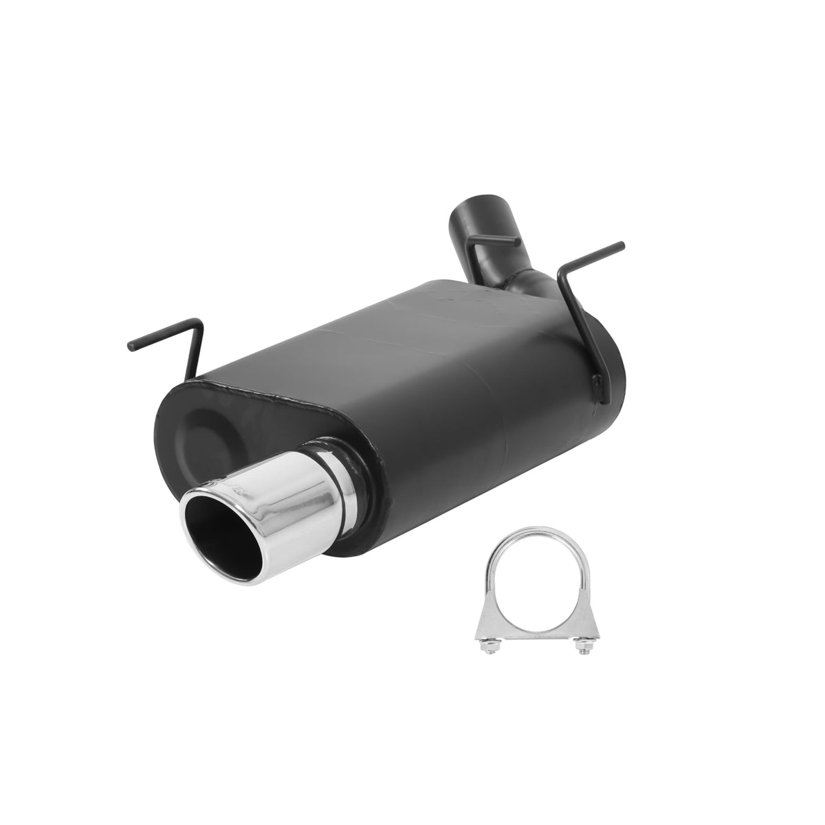 Flowmaster 17421 American Thunder Axle-Back Exhaust Kit 2.5 Inch Aluminized Steel 4 Inch Polished 304 Stainless Steel Tips Compatible with 2005-2009 Ford Mustang 4.0L V6 Coupe or Convertible