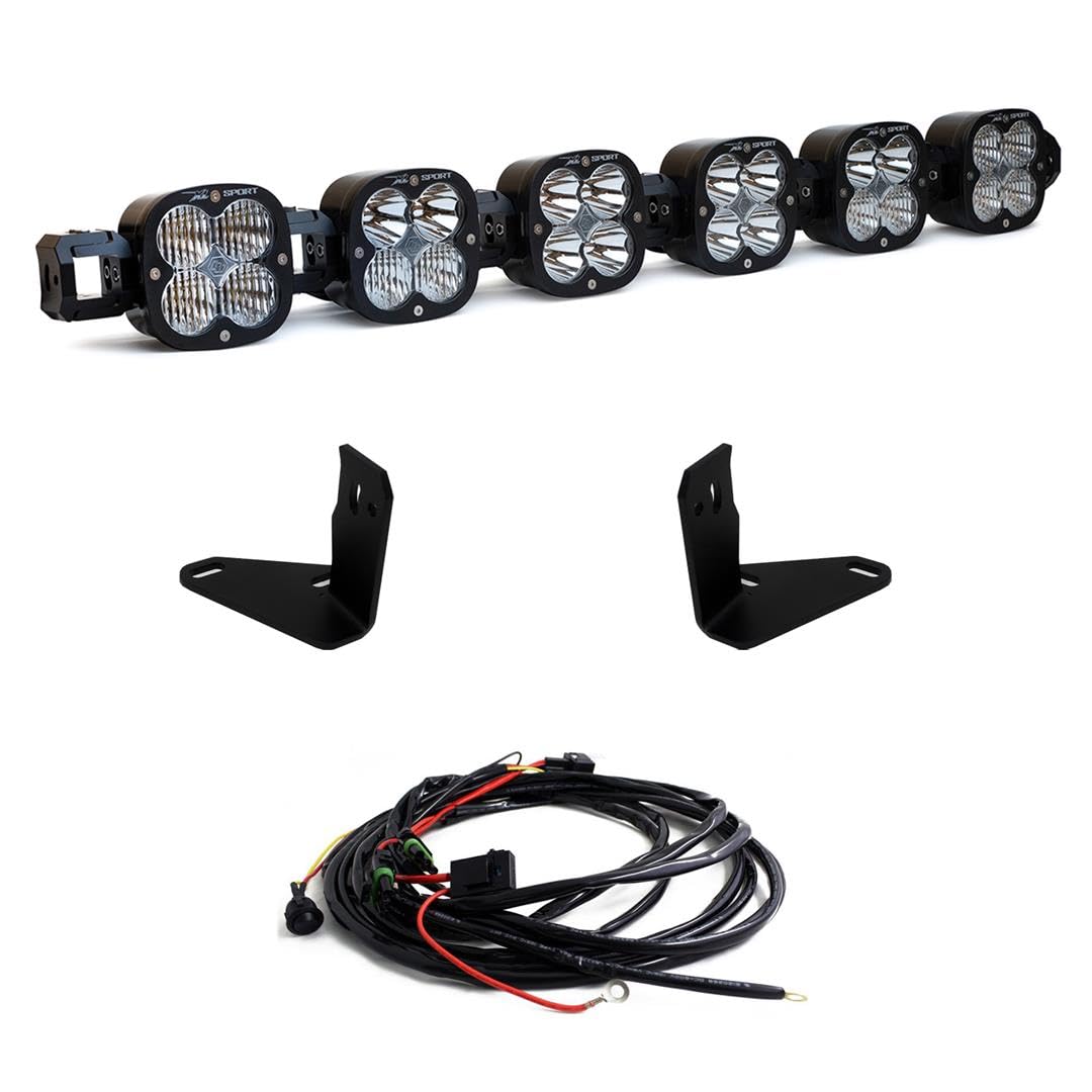 Baja Designs XL Linkable Sport Bumper LED Light Kit for Ford Bronco 2021-2024 with Steel Bumper (Multi-Pattern; Clear; Toggle Wiring)