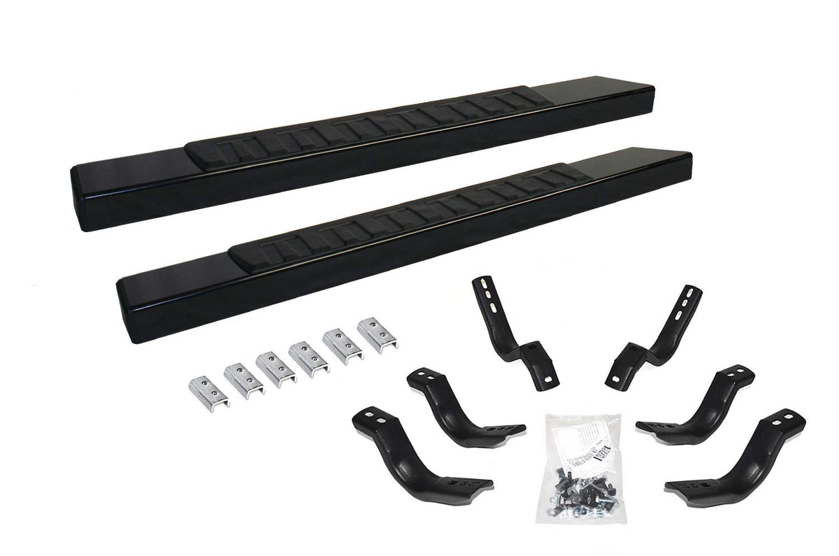Go Rhino 6" OE Xtreme II Sidesteps & Brackets | Galvanized Steel, Textured Black | 6862403580T | Fits 2015-2024 Chevrolet Colorado & GMC Canyon Crew Cab Pickup
