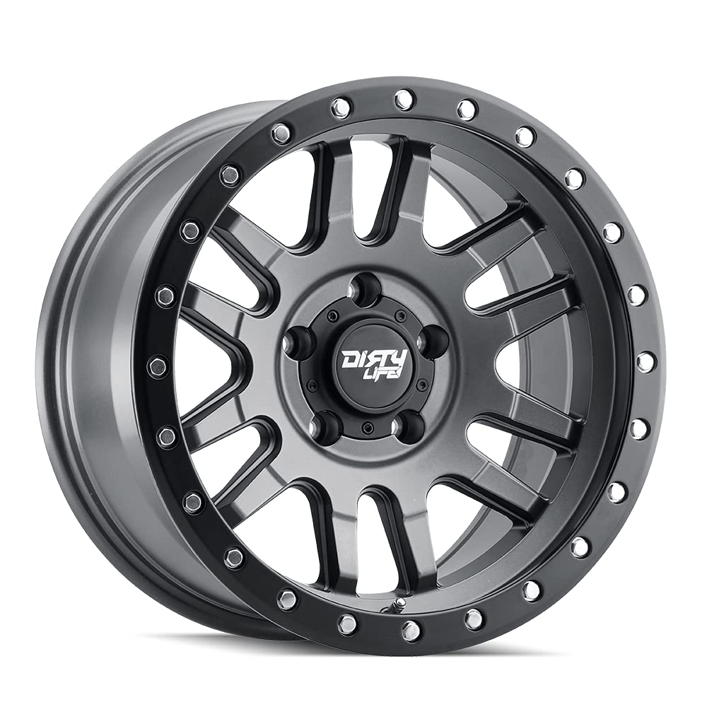 CANYON PRO 17x9, Bolt Pattern: 5x5/, Offset: -12, SATIN GRAPHITE W/SIMULATED RING, set of 1