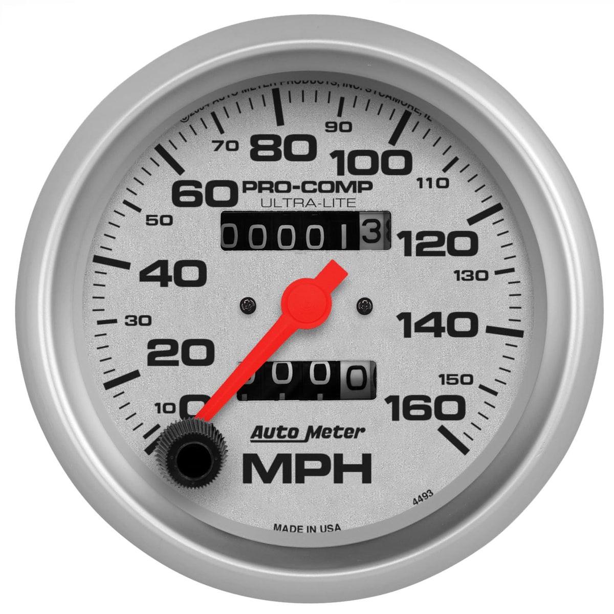 Auto Meter 4493 Ultra-Lite In-Dash Mechanical Speedometer, 3.375 in.