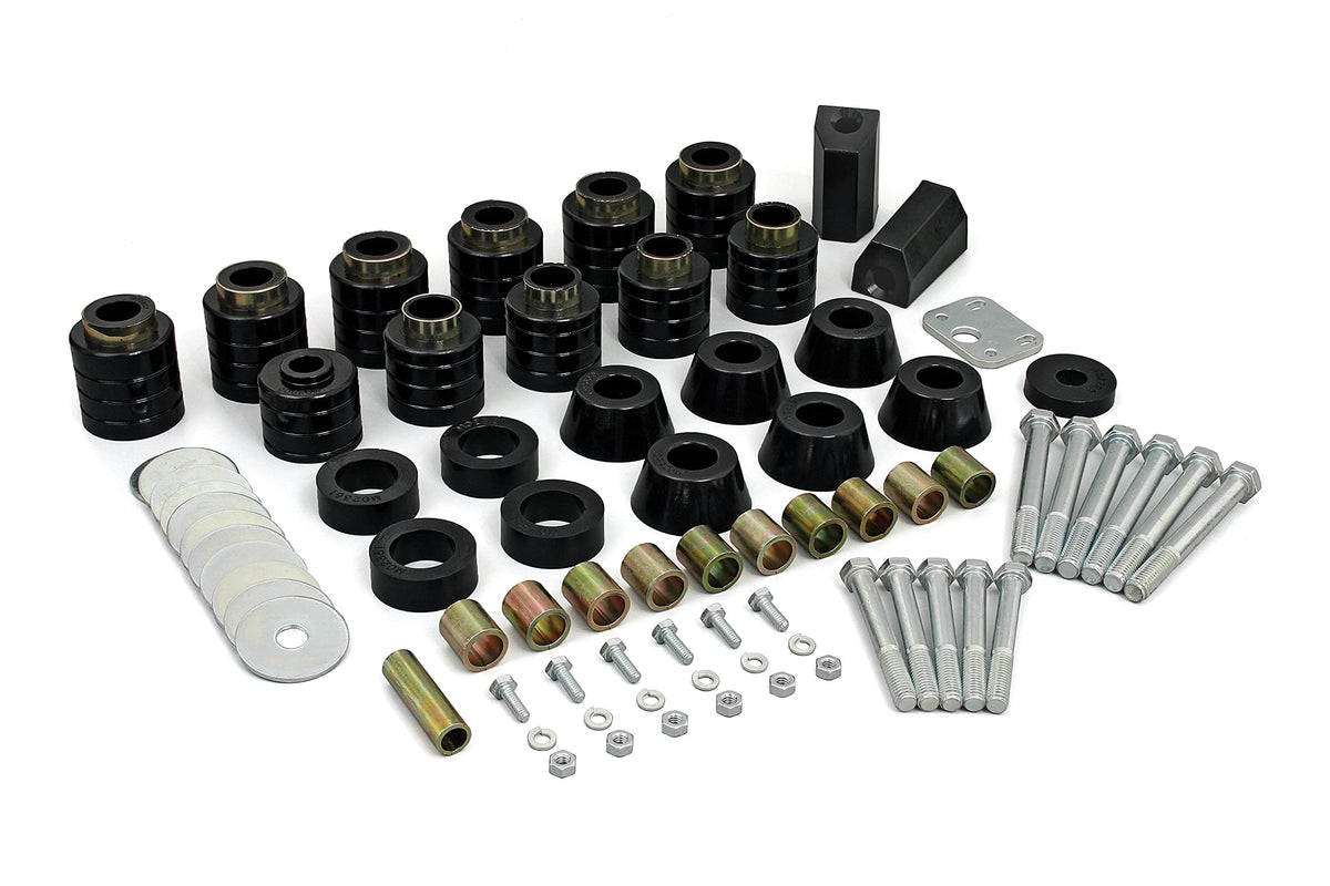 Daystar Body Lift Kit 1" (Replaces Factory Mounts, Includes Hardware & Radiator Core Supports) Compatible with/Replacement for 1987-1996 Jeep Wrangler YJ