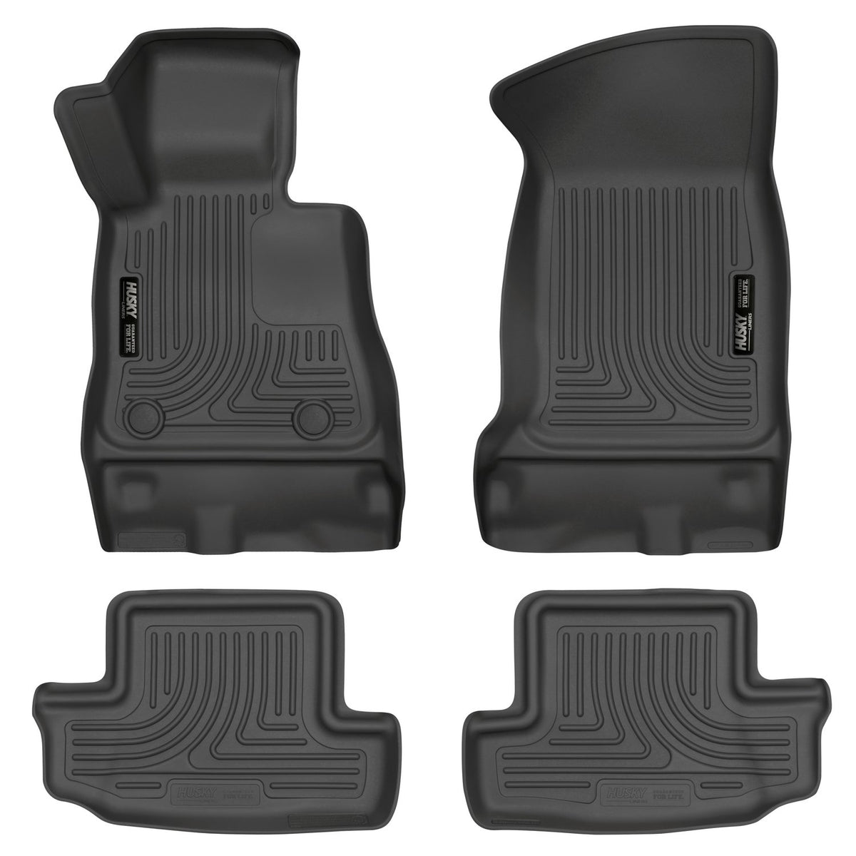 Husky Liners Weatherbeater Floor Mats | Fits 2016-2024 Chevrolet Camaro Convertible/Coupe | Front & 2nd Row, 4-pc Black - 99121
