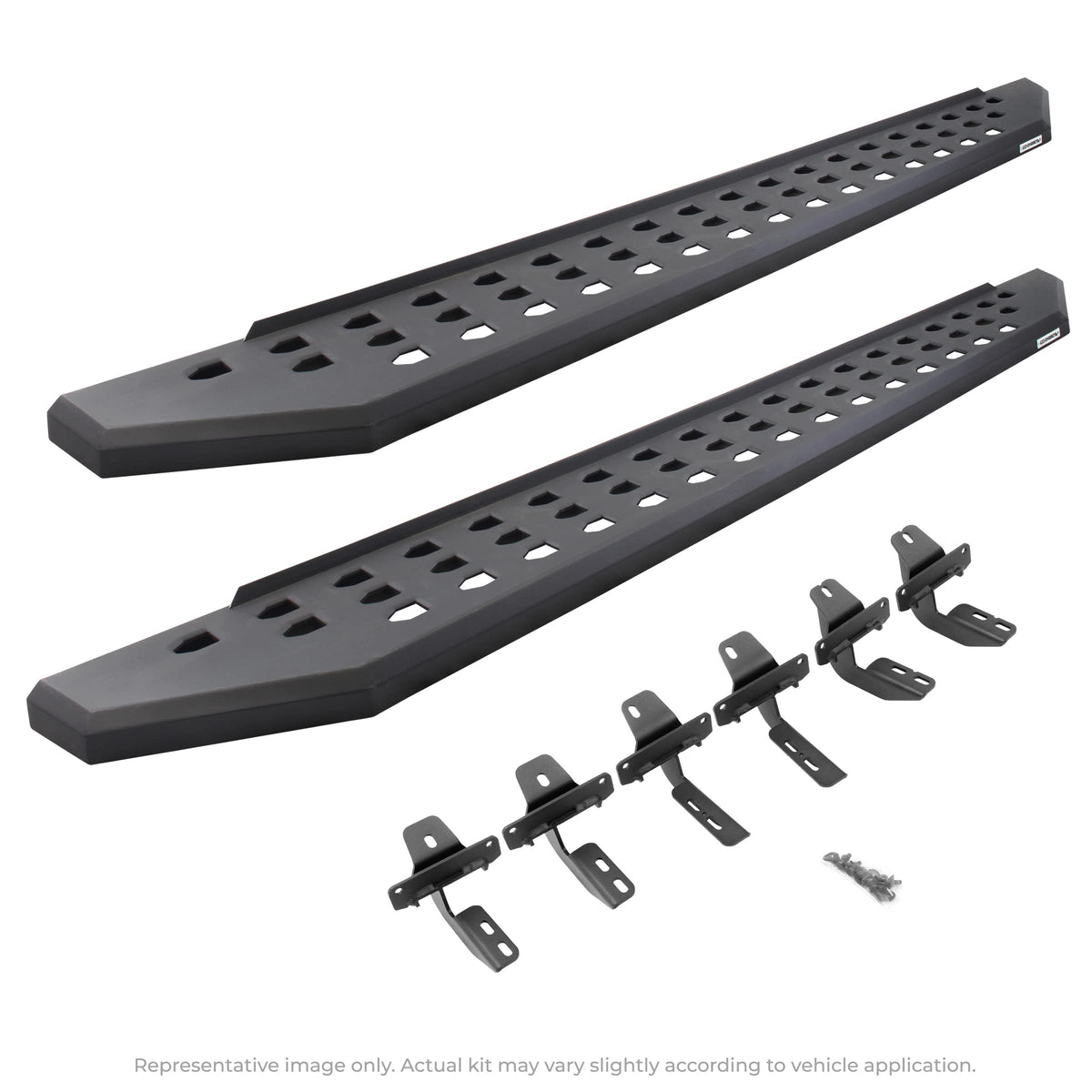 Go Rhino - 69442568PC - Go Rhino 69442568PC RB20 Running Boards - Complete Kit: RB20 Running Board + Brackets