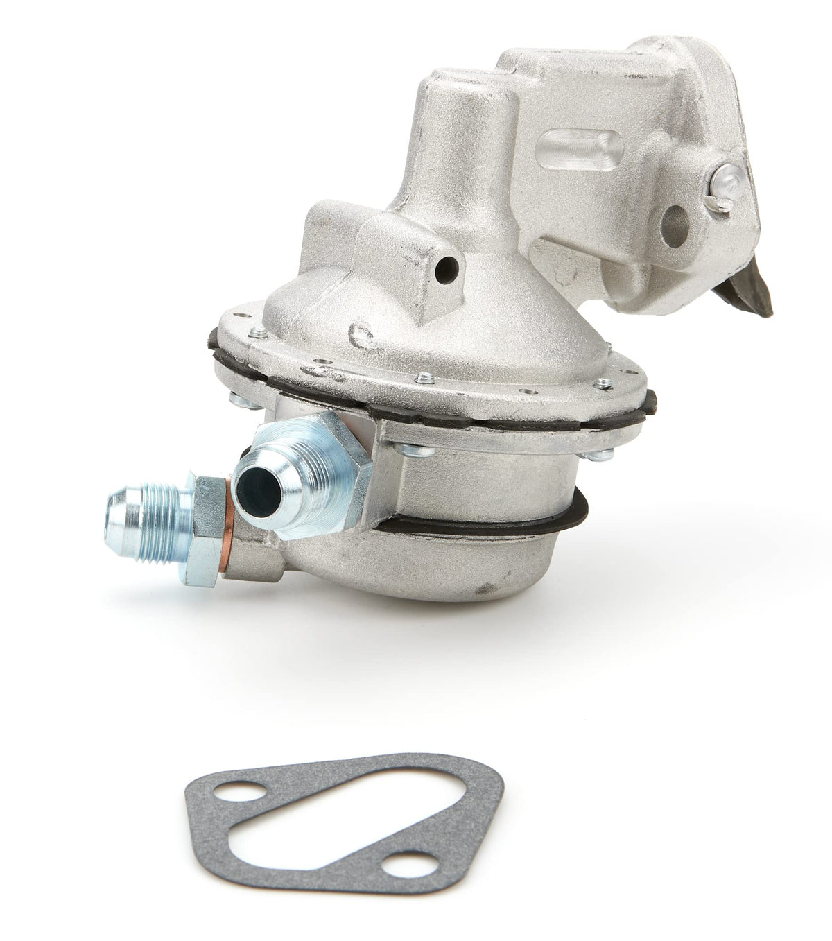 Allstar Performance Fuel Pump, Mechanical, 45 gph, 7.5-8.5 psi, 8 AN Male Inlet, 8 AN Male Outlet, Aluminum, Natural, Gas, Small Block Chevy, Each (ALL40266)