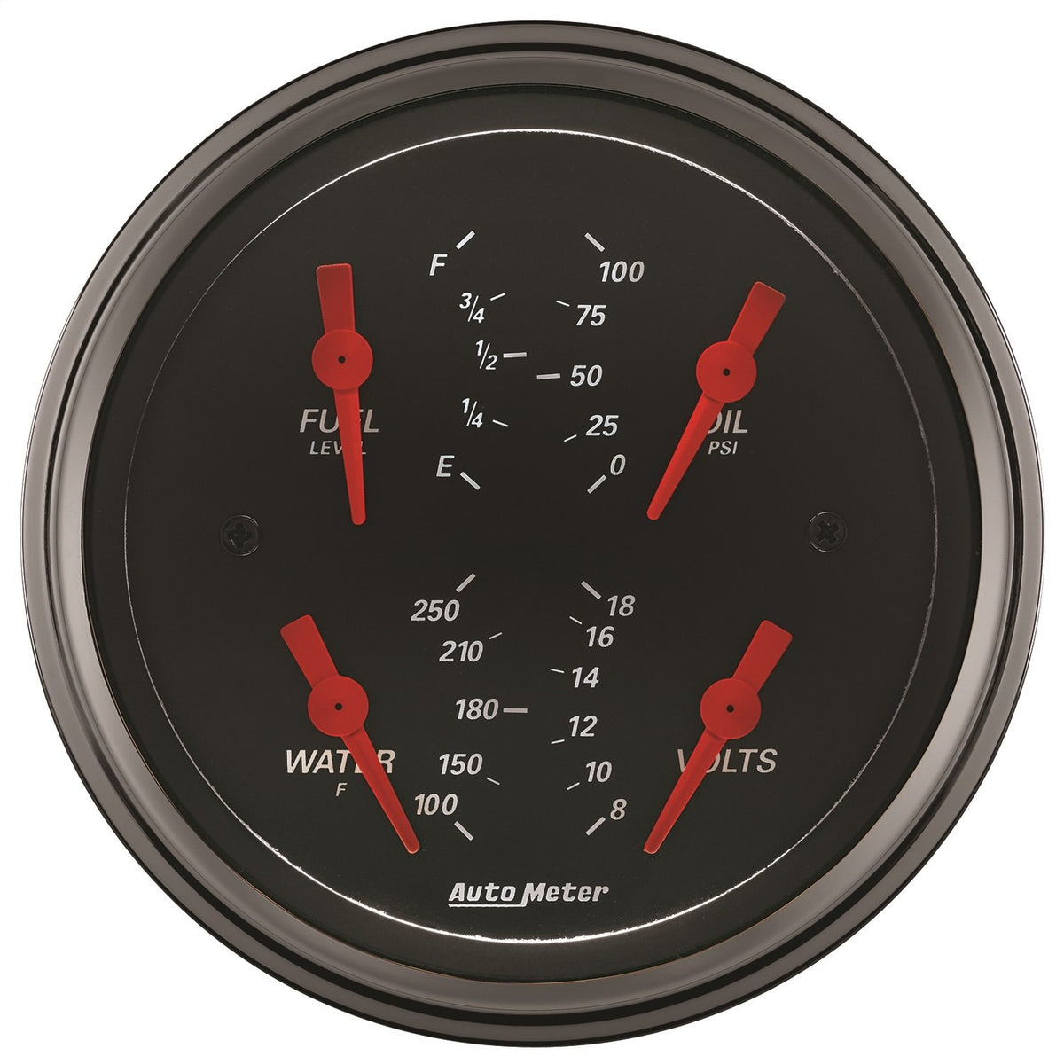 AUTO METER 1414 Designer Black Quad Gauge