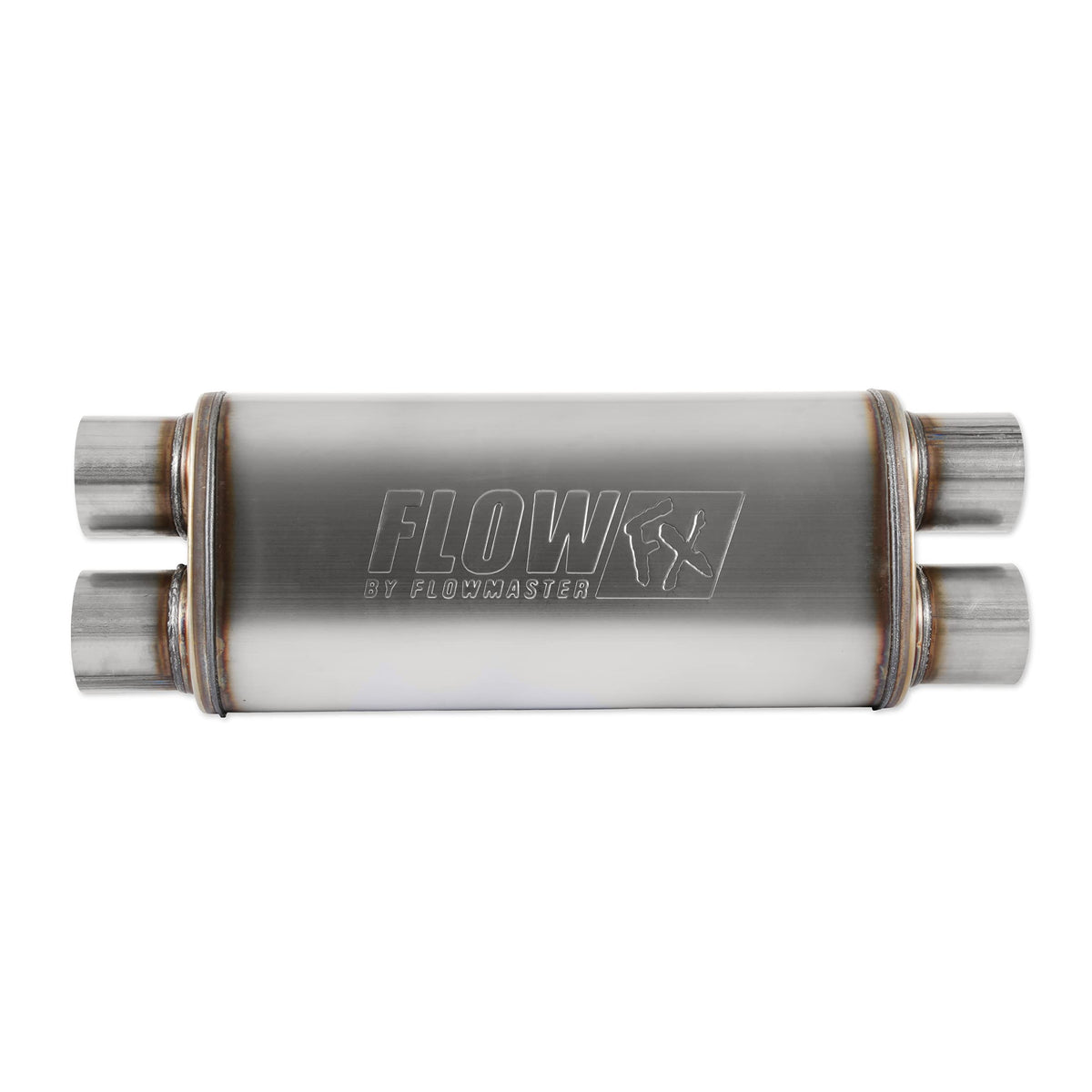 Flowmaster 72469 FlowFX Muffler 3" Dual Inlet/Outlet - Moderate Sound 409 Stainless Steel