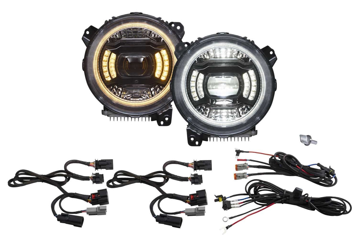 Diode Dynamics Elite LED Headlights compatible with Jeep JL Wrangler 2018-2026, Elite Max