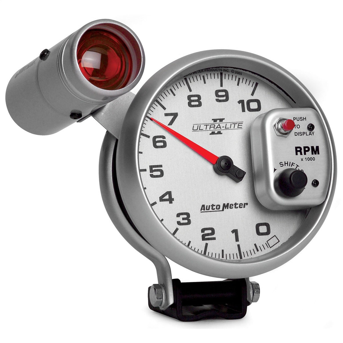 Auto Meter 4999 Ultra-Lite II 5" 10000 RPM Pedestal Mount Shift-Lite Tachometer