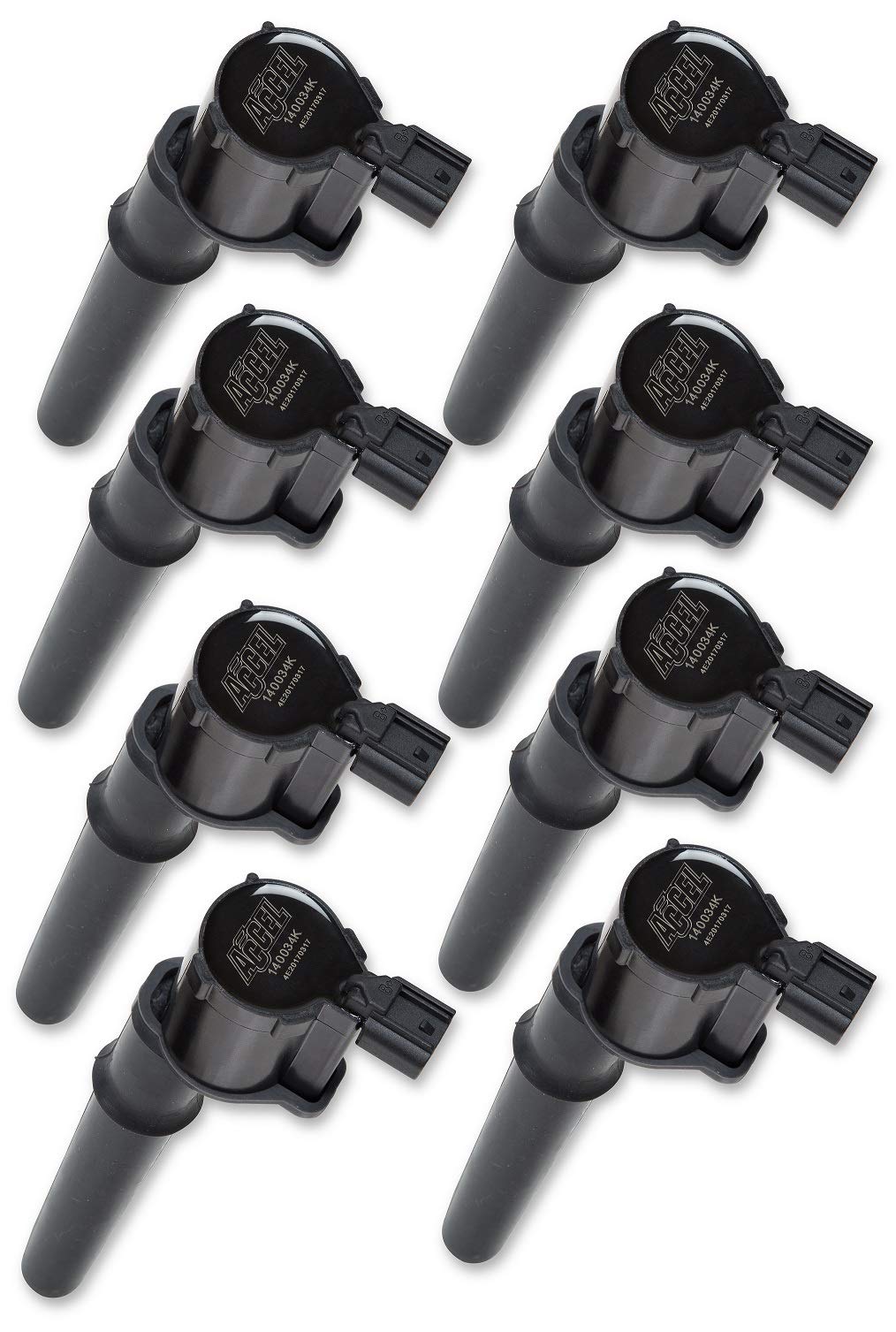 ACCEL 140034K-8 SuperCoil Ignition Coil - Black - 8 Pack