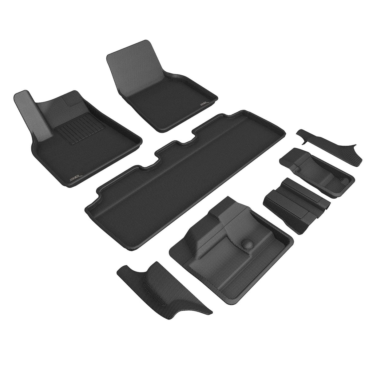 3D MAXpider Kagu Floor Mats Compatible with Tesla Model Y 7-Seat 2021-2026