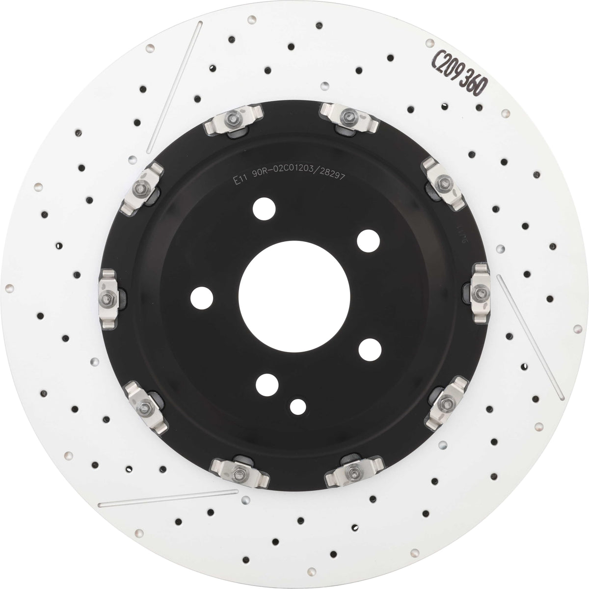 Brembo 09.9547.33 Floating two piece UV Coated Pillar Vented drilled + Slotted Front Brake Rotor MERCEDES-BENZ OE# A2094210112