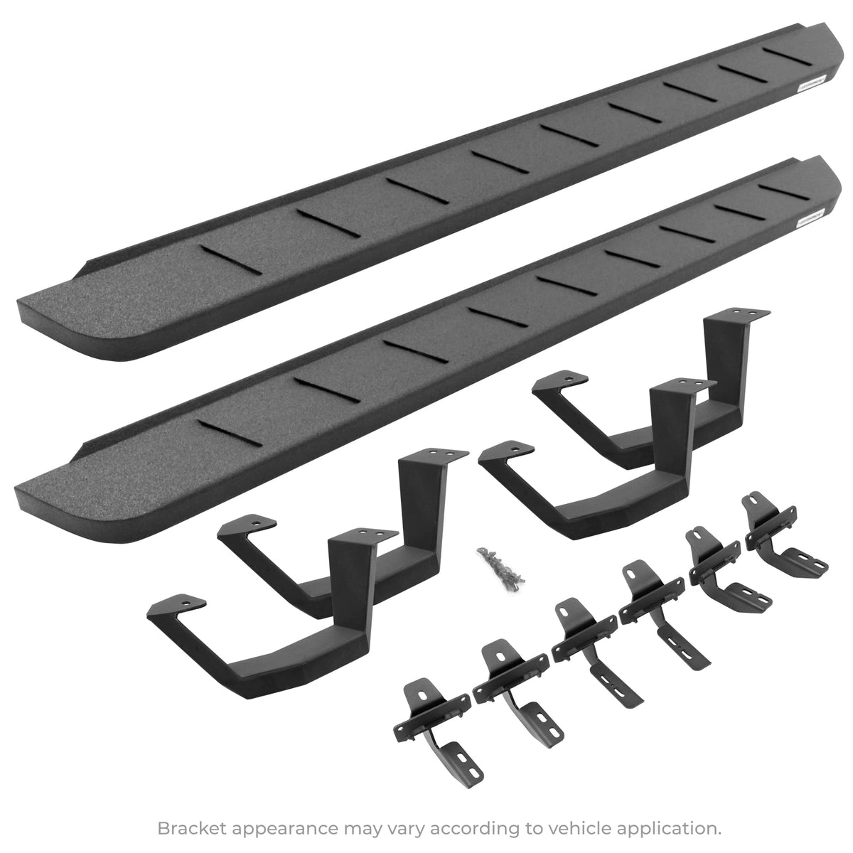 RealTruck RB10 Running Board, Brackets, 1 Pair Drop Steps | Galvanized Steel, Protective Bedliner Coating | 6341558720T | Fits 2015-2024 Ford F-150 Super Crew Cab & Others (See Description)
