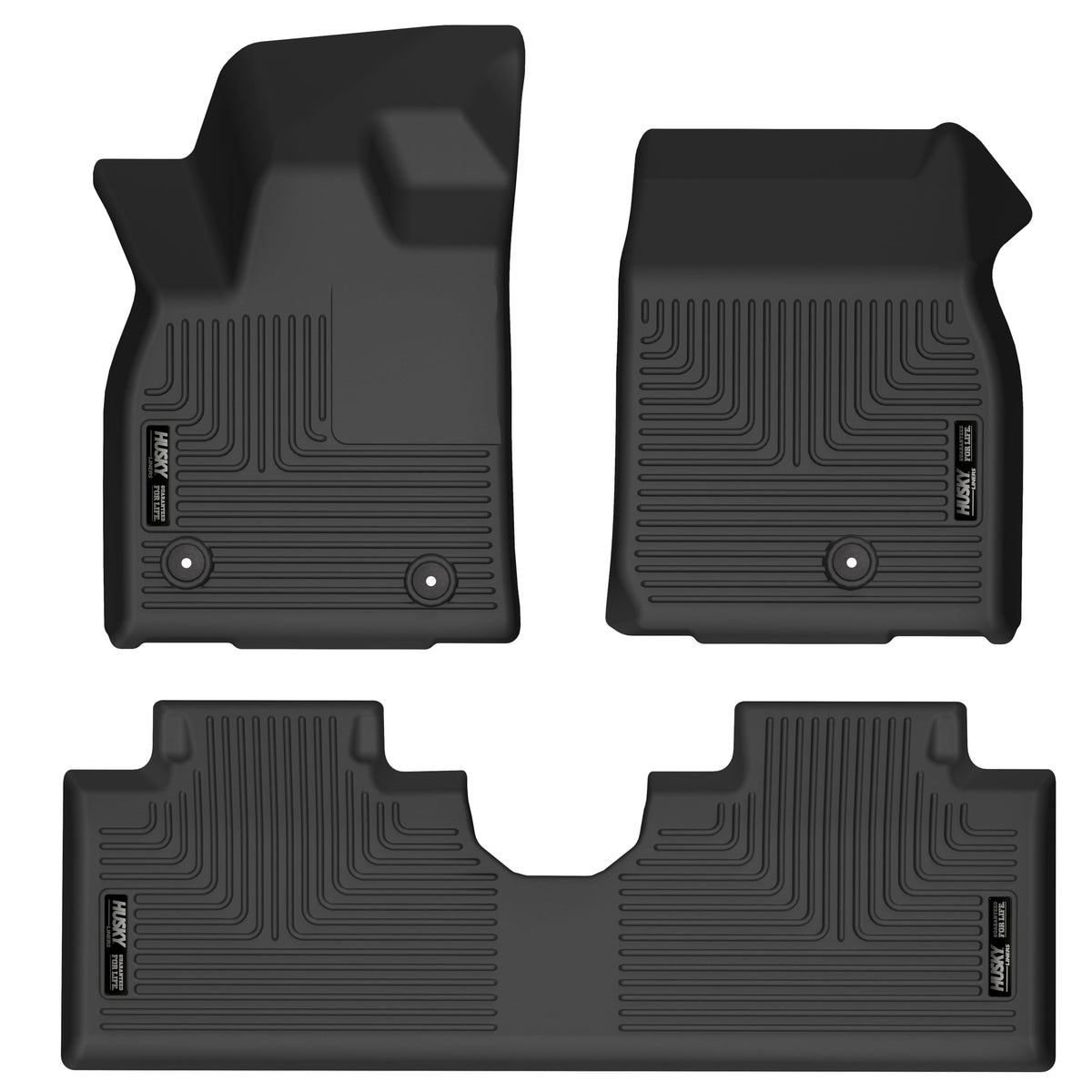 Husky Liners Weatherbeater Floor Mats | Fits 2021 - 2024 Ford Mustang Mach-E | Front & 2nd Row, 3-pc Black - 95071