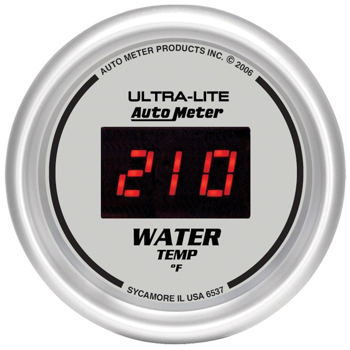 Auto Meter 6537 Ultra-Lite Digital 2-1/16" 0-300 Degree F Digital Water Temperature Gauge