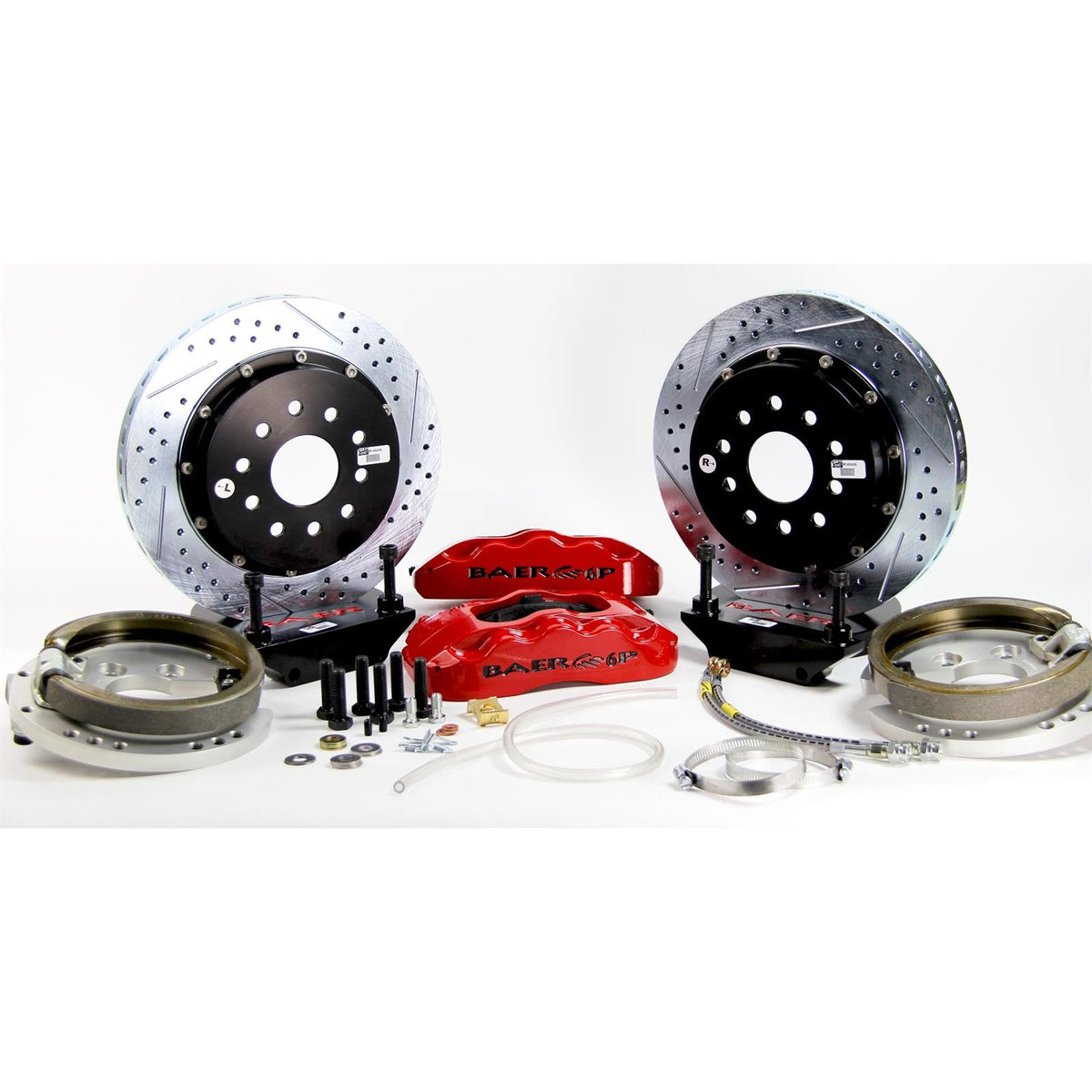 BAER BRAKES 4302350S-BKCZ Brake System (13" Rear Pro+ w/Park Brake Silver 67-69 GM F Body 10 or 12 C Clip Rear End Only), 1 Pack