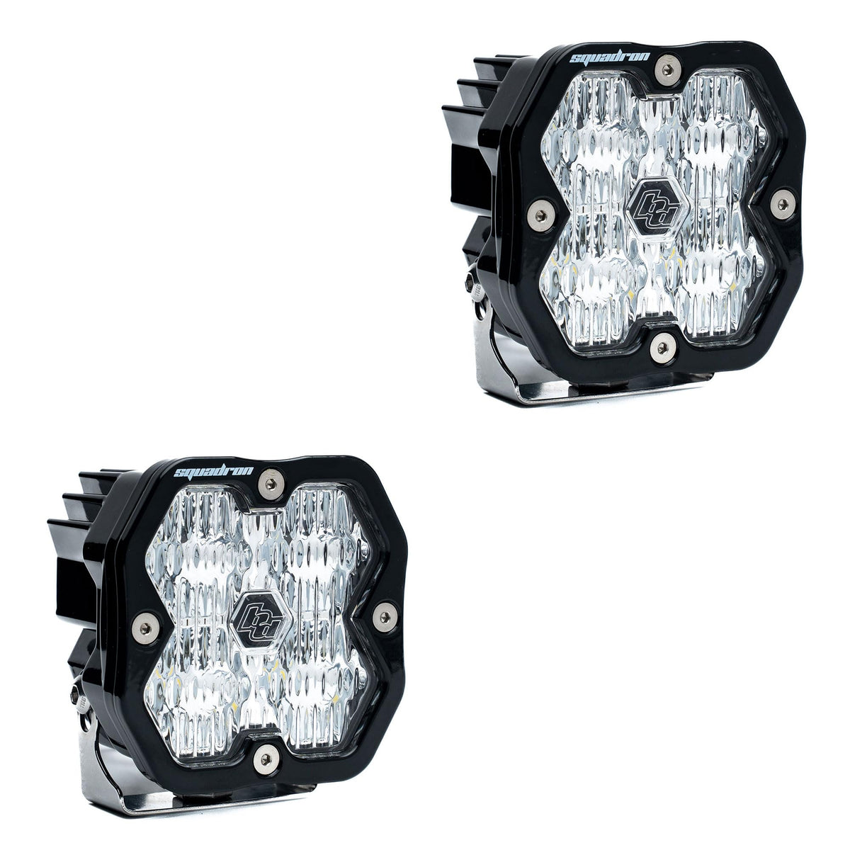 Baja Designs Squadron 2.0 Sport LED Light Pod Pair, Wide Cornering, Clear