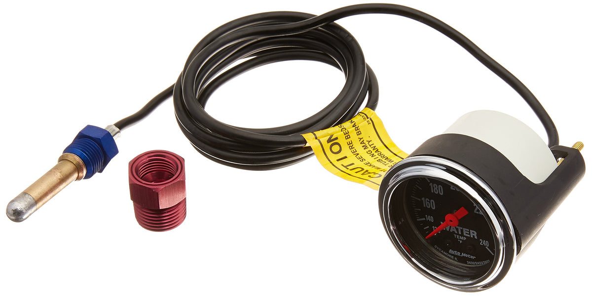 Auto Meter 2432 Traditional Chrome Mechanical Water Temperature Gauge