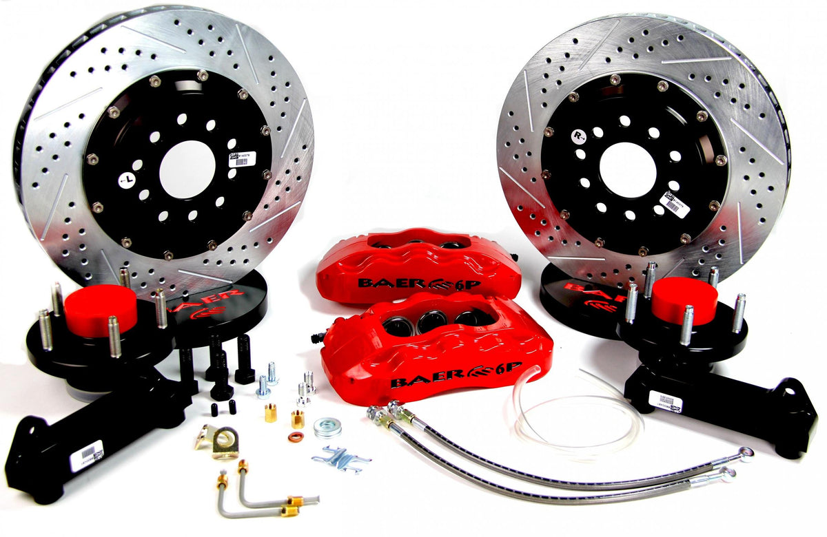 BAER BRAKES 4301340R-BKCZ Brake System (13" Front Pro+ Red 69-82 Chevy Full-size Y Body Stock Spindles), 1 Pack
