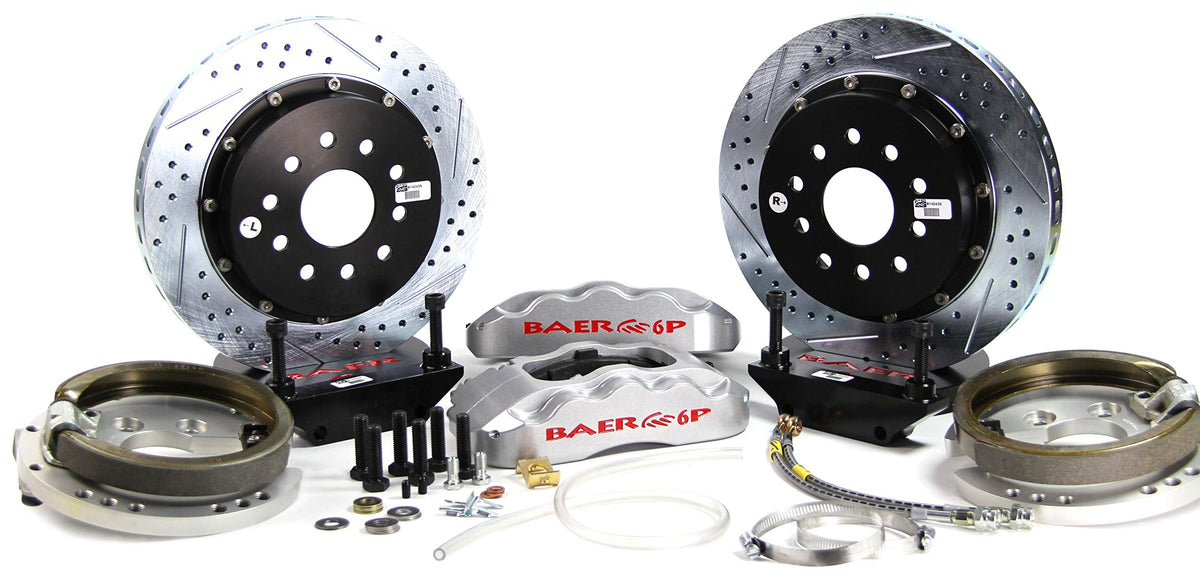 BAER BRAKES 4302432S-BKCZ Brake System (13" Rear Pro+ w/Park Brake Silver 58-64 Chevy Full Size Car), 1 Pack
