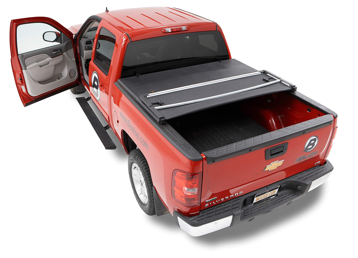 Bestop 16146-01 EZ-Fold Truck Tonneau Cover for 2005-2018 Nissan Frontier Crew Cab, 4.7' bed