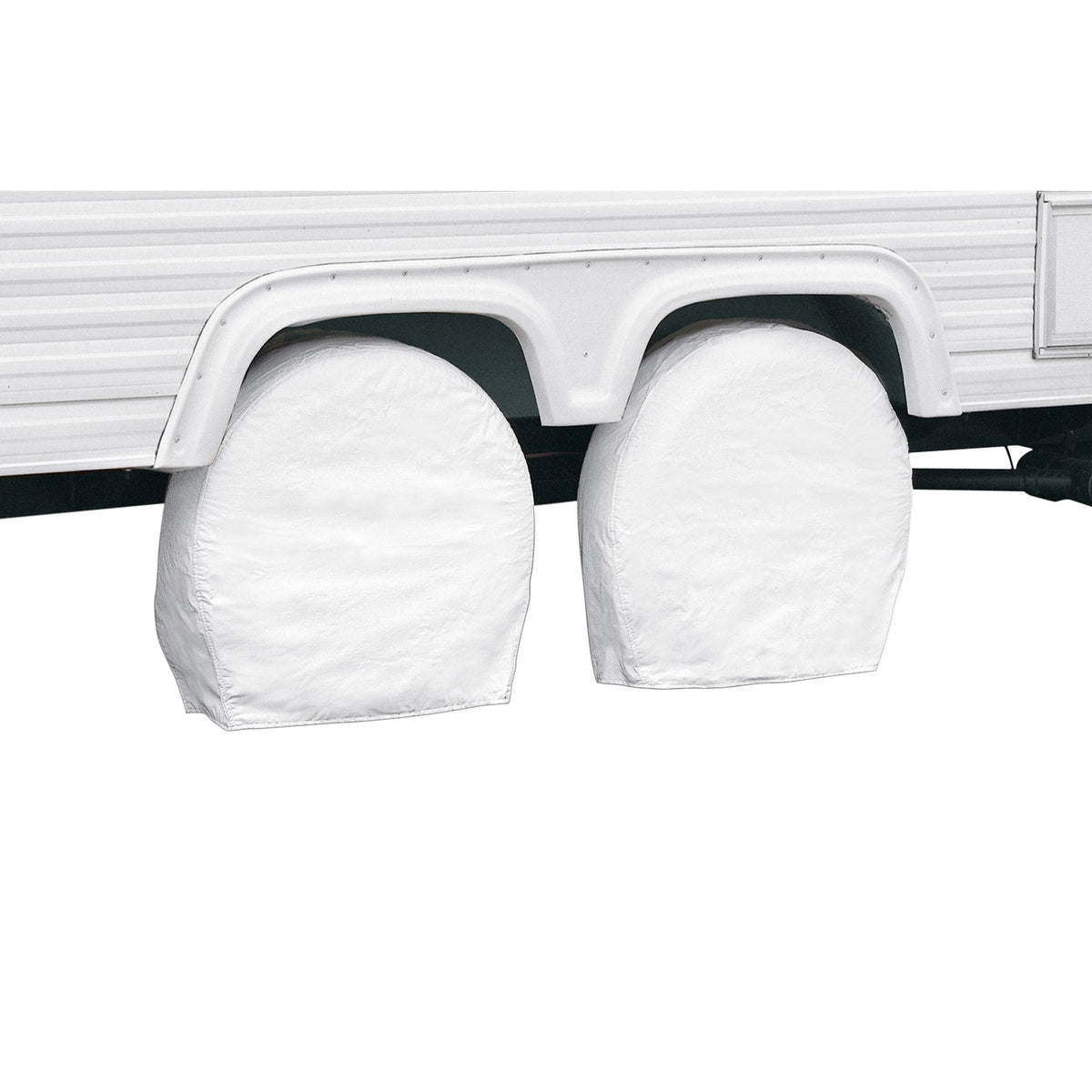Classic Accessories Over Drive RV Wheel Covers, Wheels 24"-27" Diameter, 8.5" Tire Width, Snow White