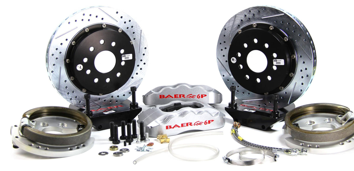 BAER BRAKES 4262290S-BKCZ Brake System (13" Rear Pro+ w/Park Brake Silver 79-84 Mustang 4 Lug), 1 Pack