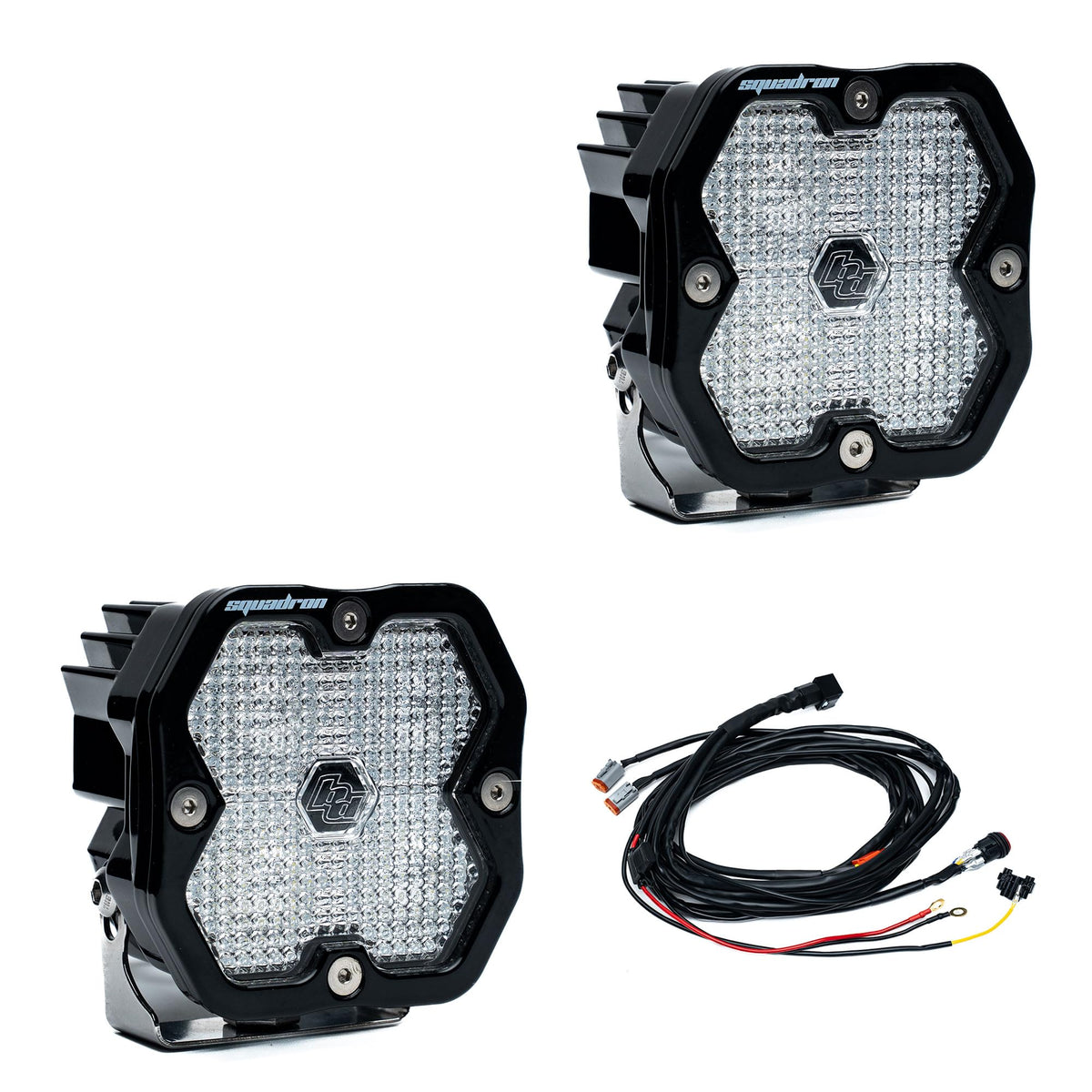 Baja Designs Squadron 2.0 Sport LED Light Pod Pair, Work/Scene, Clear