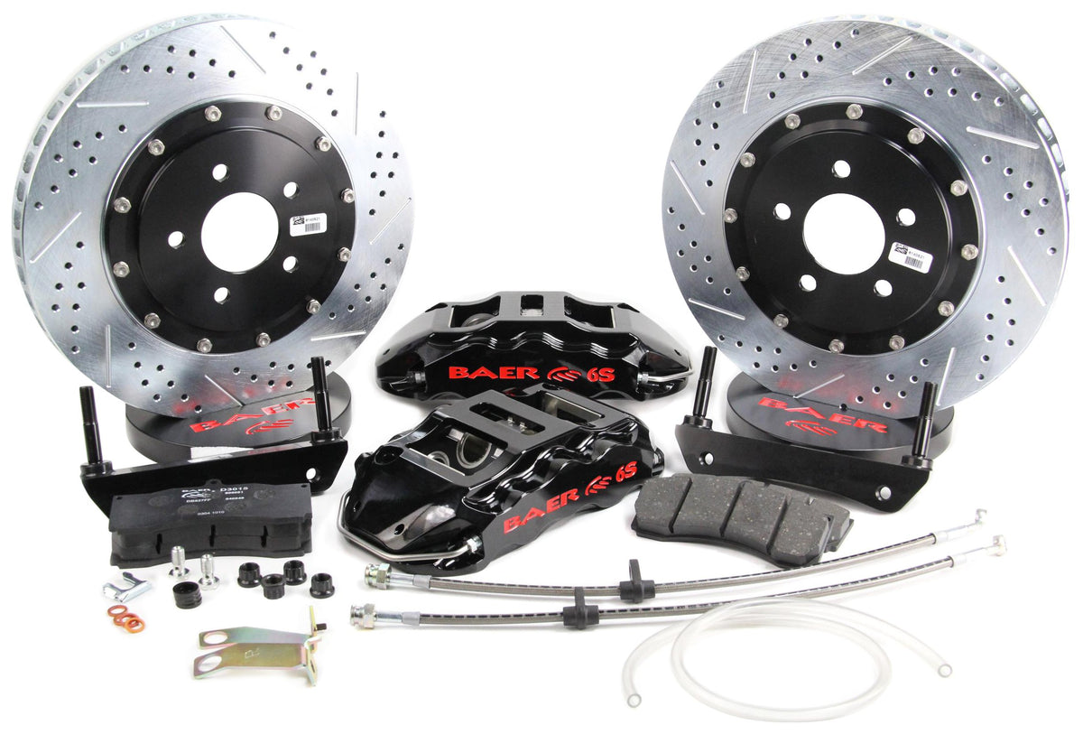 BAER BRAKES 4301115B-BKCZ Brake System (14" Front Extreme+ Black 05-12 GM C6 Y Body), 1 Pack
