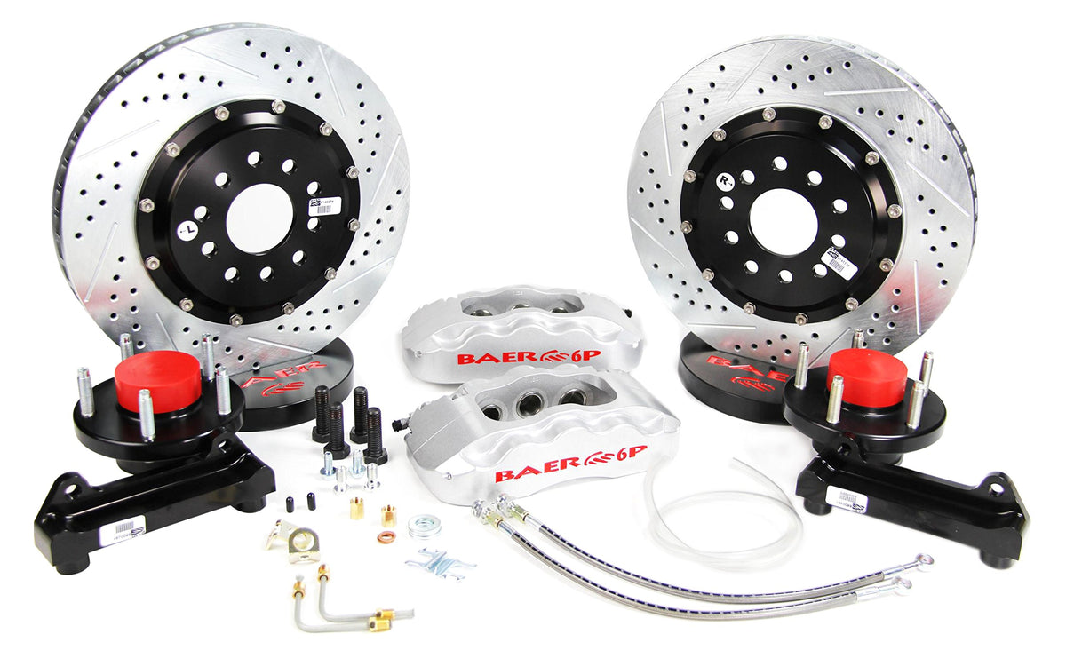 BAER BRAKES 4301339S-BKCZ Brake System (14" Front Pro+ Silver 55-68 Chevy Passenger Car Y Body), 1 Pack