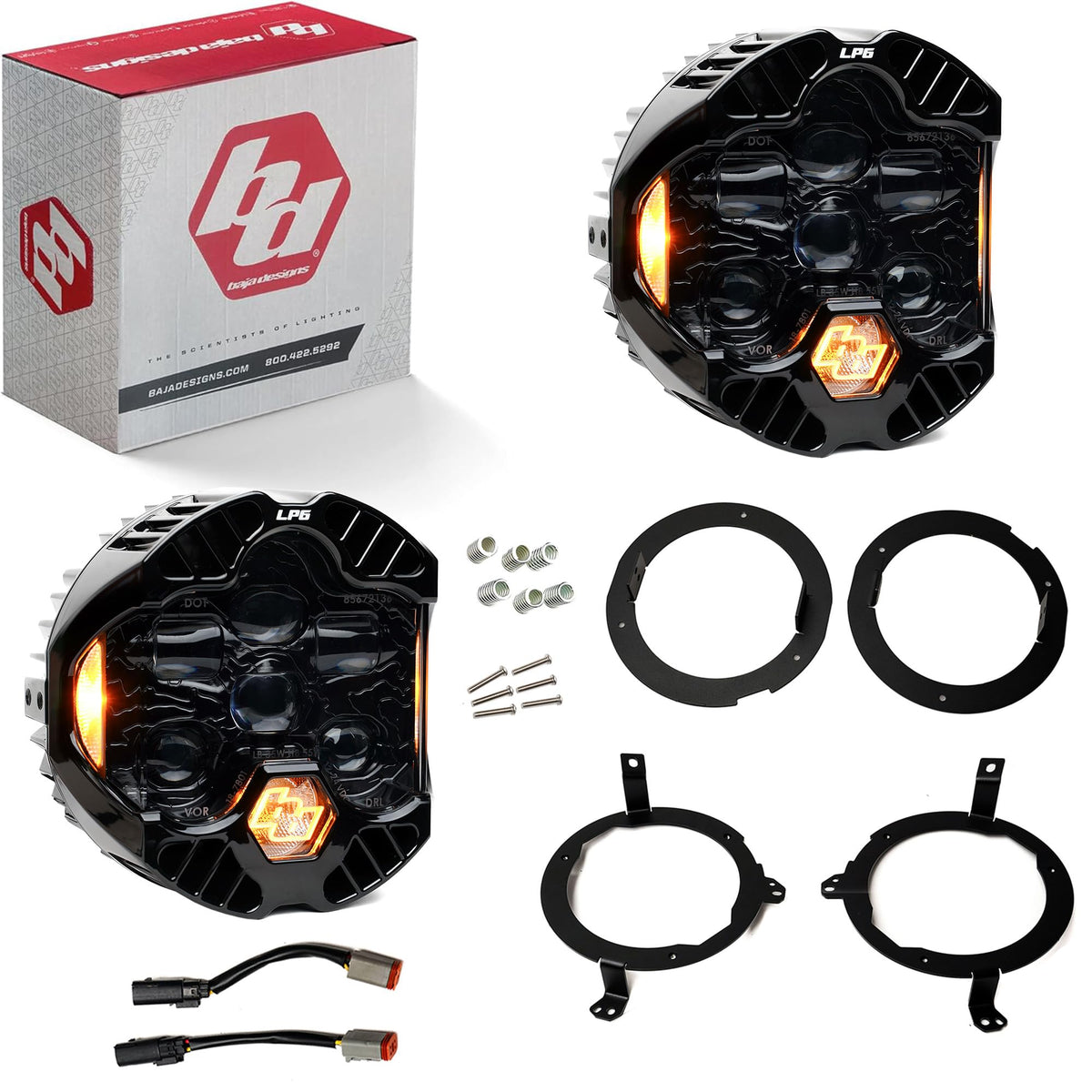 Baja Designs DOT LP6 Headlight Kit for 2018+ Jeep JL & 2020+ Gladiator JT
