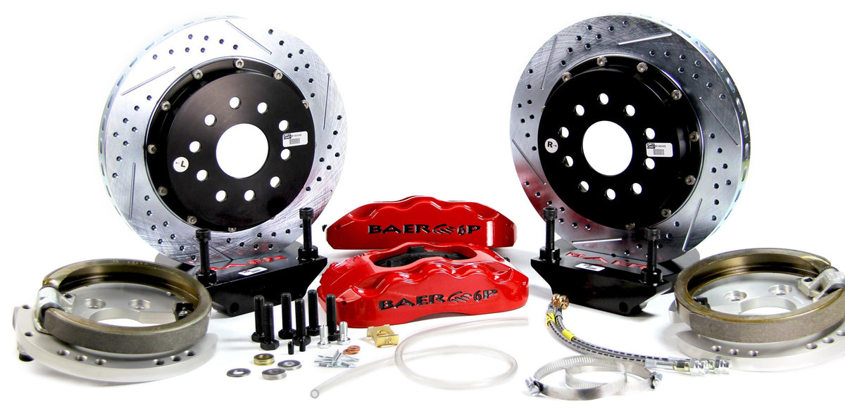 BAER BRAKES 4302432R-BKCZ Brake System (13" Rear Pro+ w/Park Brake Red 58-64 Chevy Full Size Car), 1 Pack