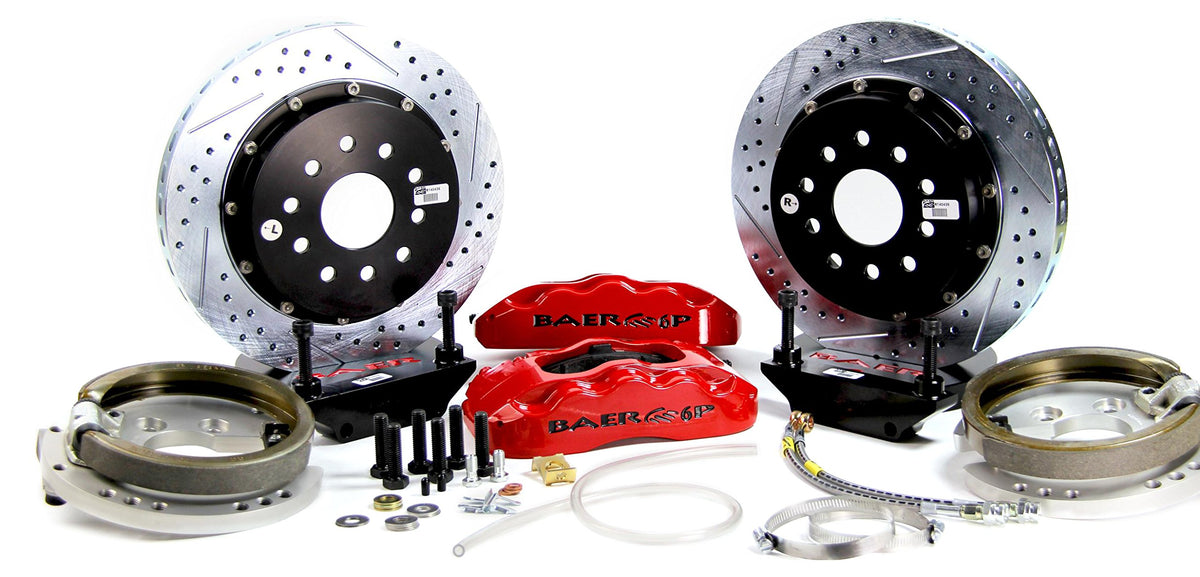 BAER BRAKES 4302399R-BKCZ Brake System (14" Rear Pro+ 9 Bolt w/Park Brake Red 82-92 GM F Body), 1 Pack