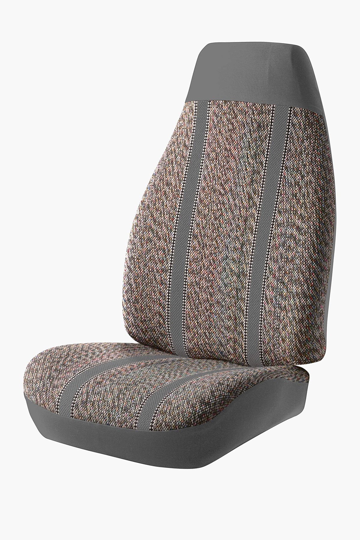 FIA TR49-58 Gray Custom Fit Front Seat Cover, Split Seat 40/20/40 - Traditional Saddle Blanket (Gray)